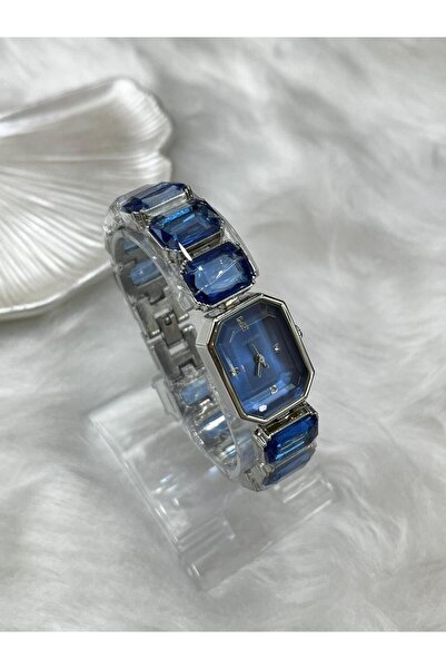 shop Safir Taş İşlemeli Gümüş Kordonlu Kadın Kol Saati