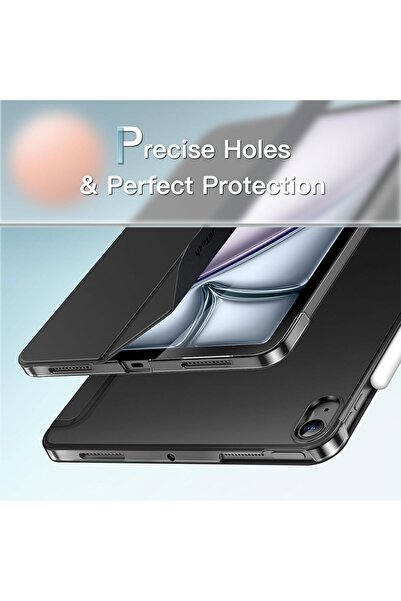 JETech Case for iPad Air 13-Inch M3/M2 (2025/2024) - Slim Hard Back Shell Smart Cover (Black)