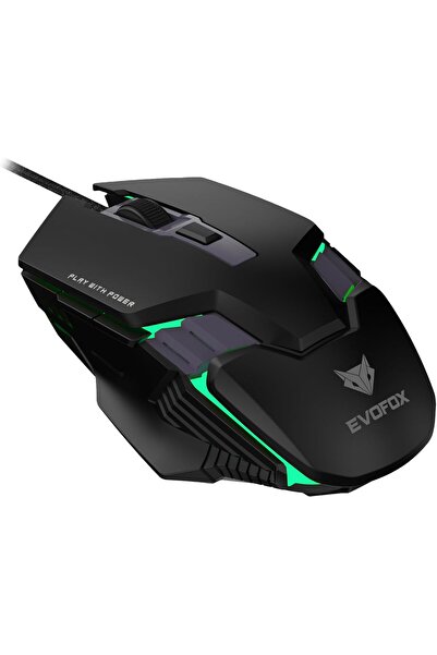 EvoFox Spectre USB Wired Gaming Mouse (Black) - Up to 3600 DPI, 6 Buttons, RGB