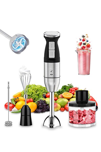 007 خلاط يدوي 5 في 1 من إكسيموس، 800 واط، سرعتان، كوب سعة 600 مل، وعاء تقطيع ...