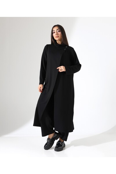 Fi'l Arz Fashion Women's Asymmetrical High Neck Two-Piece Set