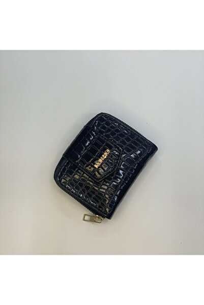 PurpleART Women's Shiny Crocodile Patterned Faux Leather Wallet 8X11Cm