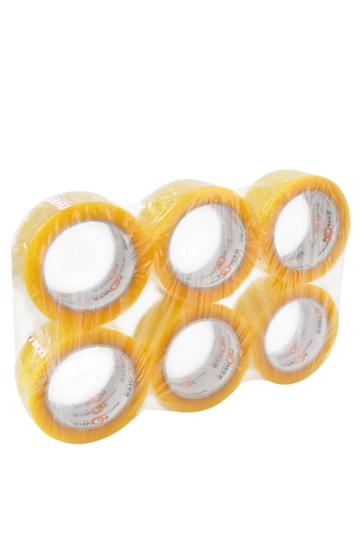 TENEX Koli bandı akrilik şeffaf 6lı 100mt