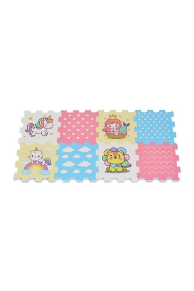 Moni Toys Covoras Puzzle moale din 8 piese, Unicorn, 120x60cm