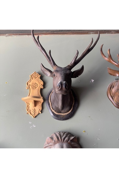 Kütük shop Ahşap geyik kafası