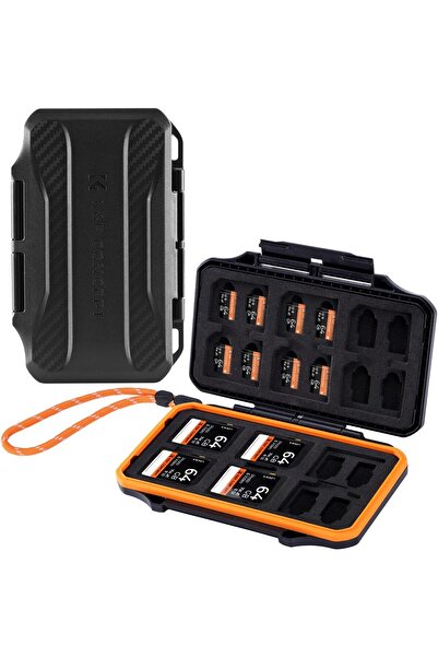 K&F CONCEPT 36-Slot Memory Card Case (12 SD + 24 Micro SD), Waterproof, Anti-Shock, Hard Shell