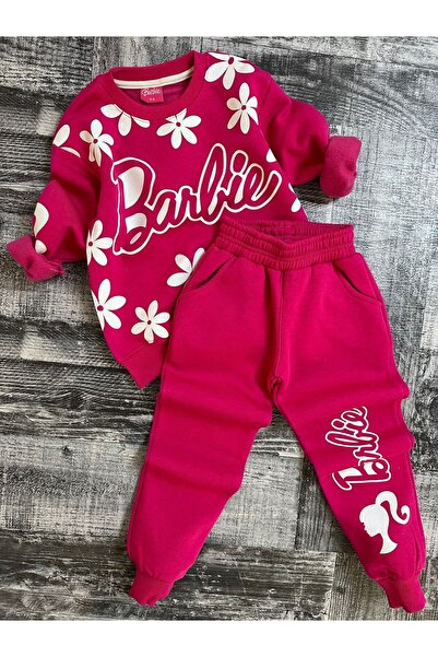 ipekkids 3 Thread Sharted Flowery Bottom Top Suit