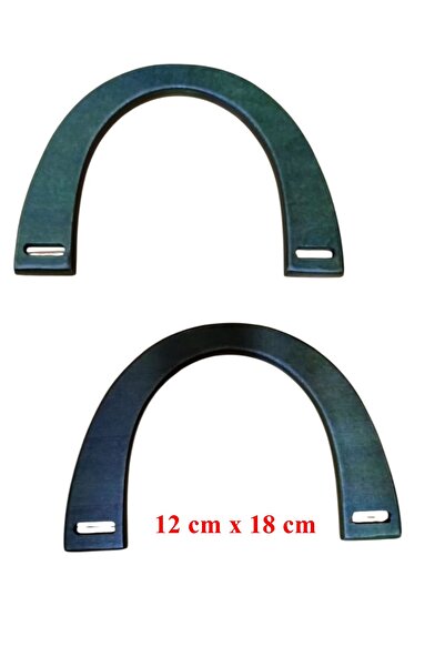 Kezban Tekstil Μοντέλο U Ξύλινη λαβή τσάντας 12 x 18 εκ. ΧΑΚΙ ΣΚΟΥΡΟ ΠΡΑΣΙΝΟ ...