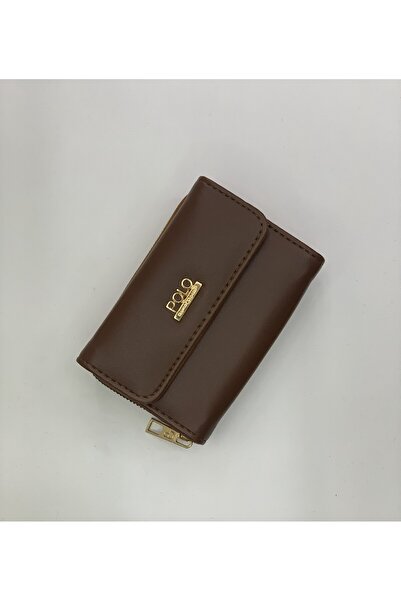 PurpleART Дамски портфейл от синтетична кожа с емблема Polo, среден размер 9x13x5cm