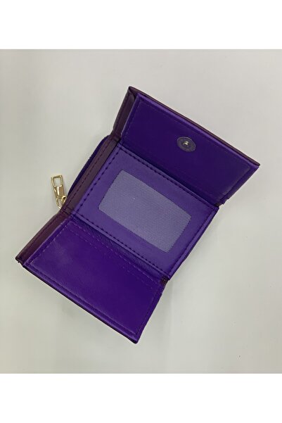 PurpleART Women's Polo Embroidered Faux Leather Small Wallet 7X10Cm