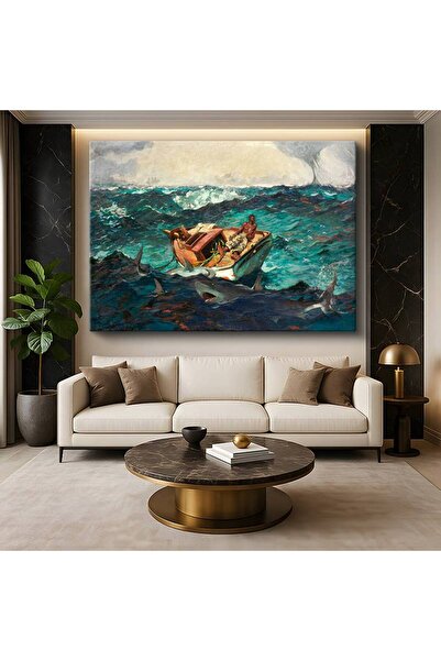 gurbaart Winslow Homer Körfez Akıntısı Deniz Manzarası Kanvas Modern Sanat Ta...