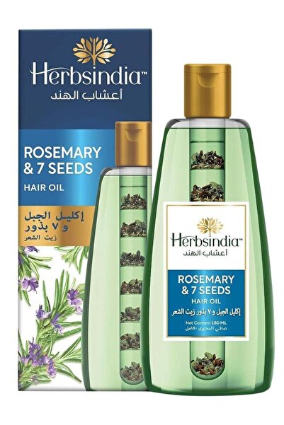 Herbsindia زيت الشعر بالروزماري و 7 بذور 280 مل