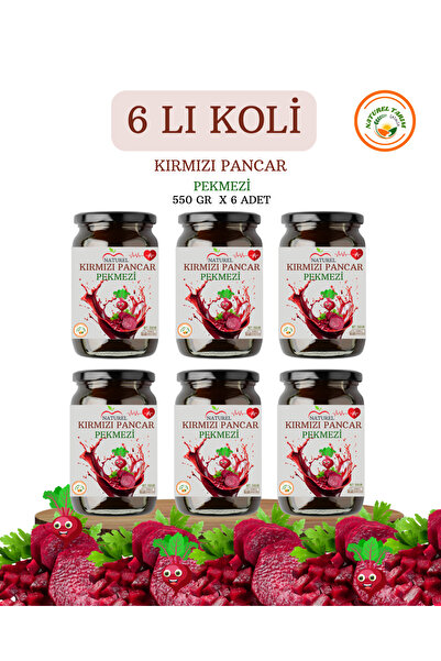 NATUREL KIRMIZI PANCAR PEKMEZİ 550 GR X 6 LI KOLİ