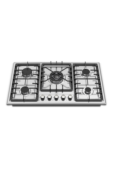 İMPEX Built-In 5 Burner Gas Hob | Stainless Steel | Auto Ignition | Silver