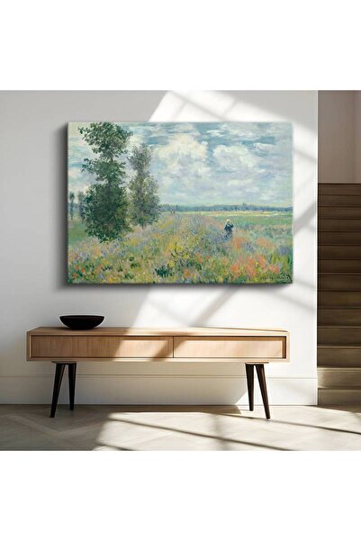 TosbArt Claude Monet Gelincik Tarlası Çiçek Manzarası Kanvas Tablo Sanat Tabl...