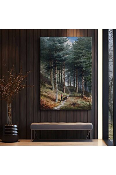 gurbaart Ivan Shishkin Çam Ormanı Yürüyüş Yolu Kanvas Modern Sanat Tablo Ress...