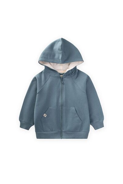 LC Waikiki Kapüşonlu Fermuarlı Hırka 1-14 Yaş Mint Yeşili