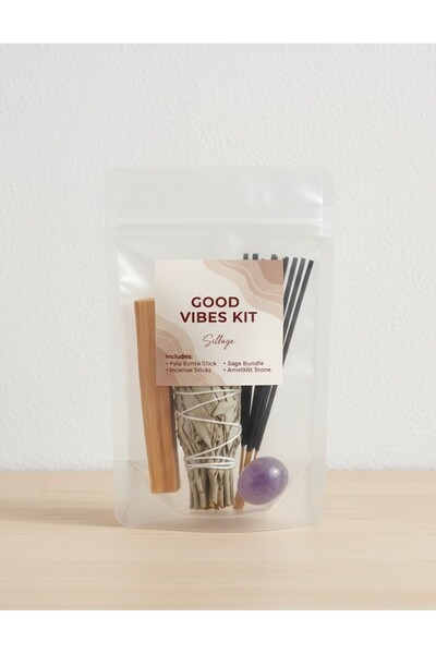 SillageCandle Enerji Yenileme Tütsü Kiti Hediyelik Set 3 Tütsü 1 Ametist Taşı