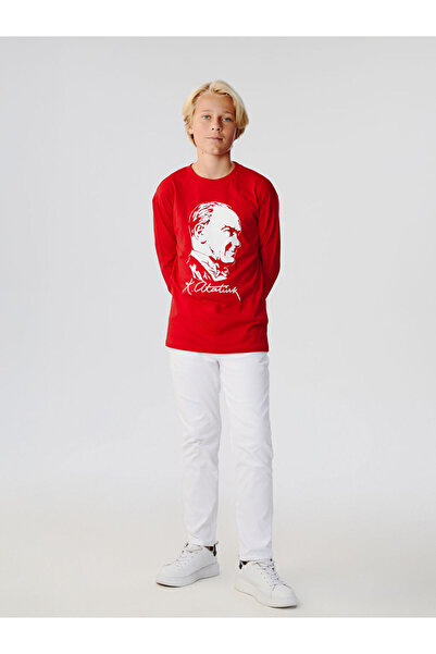 LC Waikiki Create Your Style from Uzg Store |   Crew Neck Ataturk Printed Boys' T-Shirt