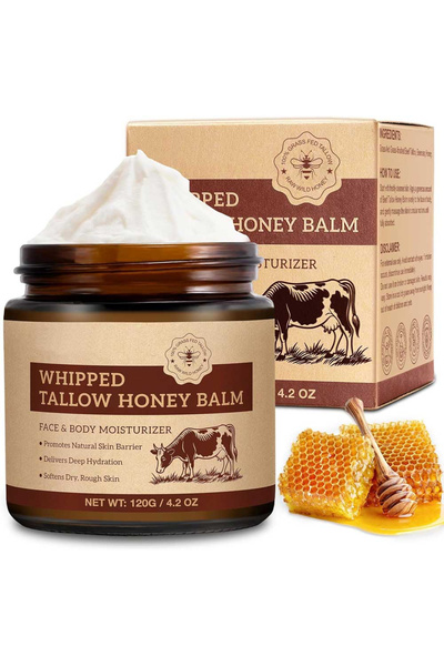 OEM Balsam de seu de vită cu miere crudă, pentru față și corp, 100% pur, 120 g