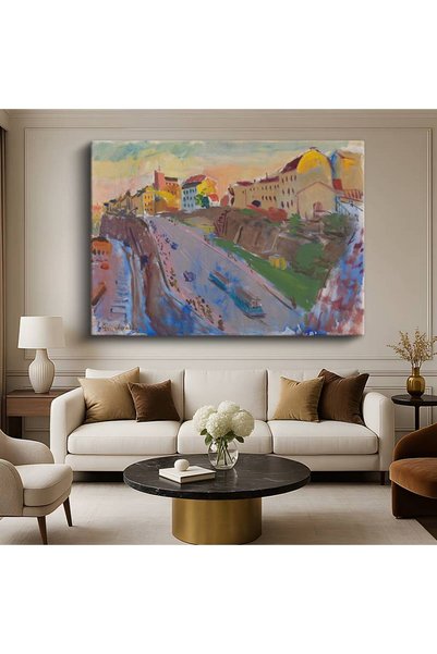 TosbArt Alexej von Jawlensky Şehir Mimari Manzarası Kanvas Tablo Sanat Tablos...
