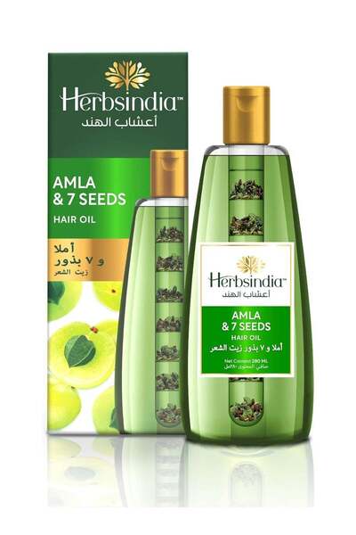 Herbsindia زيت الشعر بالأملا والبذور 280 مل