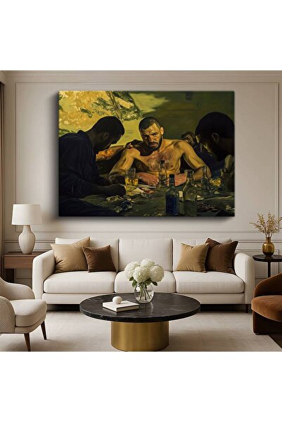 GülsenArt Michaël Borremans Poker Night Play Picture, Tablou pe pânză, Pictur...
