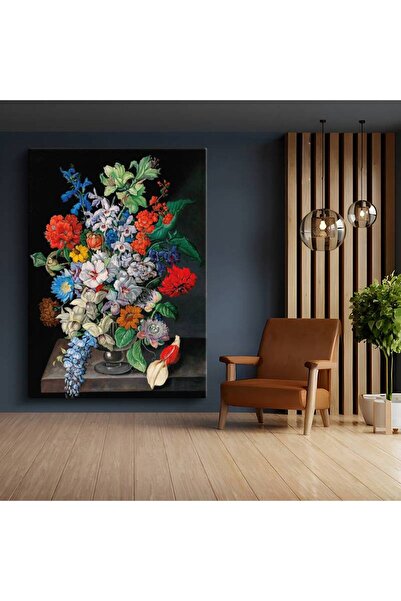GülsenArt Jan Frans van Dael Artă cu buchet de flori colorate Pictură pe pânz...