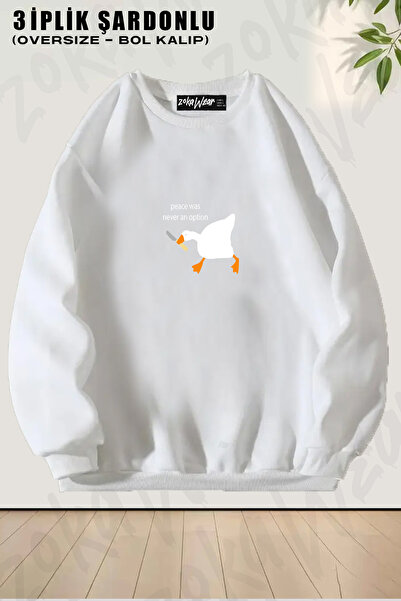 ZOKAWEAR Unisex Loose Fit Funny Duck cu imprimeu Design supradimensionat gule...