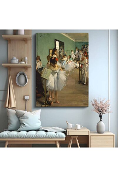 GülsenArt Lecție de dans cu Edgar Degas, pictură pe pânză, artă de balet, pic...
