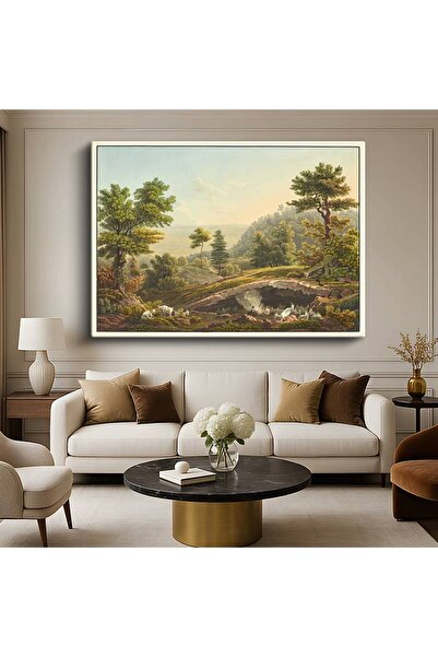GülsenArt Jacob Philipp Hackert Doğa Peyzaj Manzarası Kanvas Tablo Duvar Tabl...