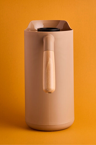 Perotti Lotus Nordic Bambu Saplı Cam Vakumlu Termos 1000 ml Kahverengi