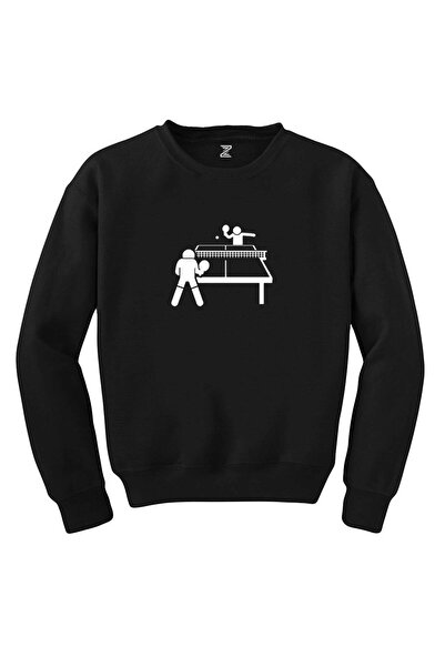 WAKHA سويت شيرت بينج بونج تنس الطاولة باللون الأسود