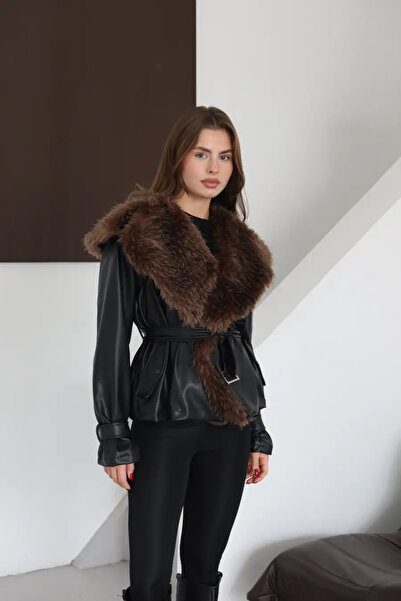 By ÖTE معطف جلدي فاخر