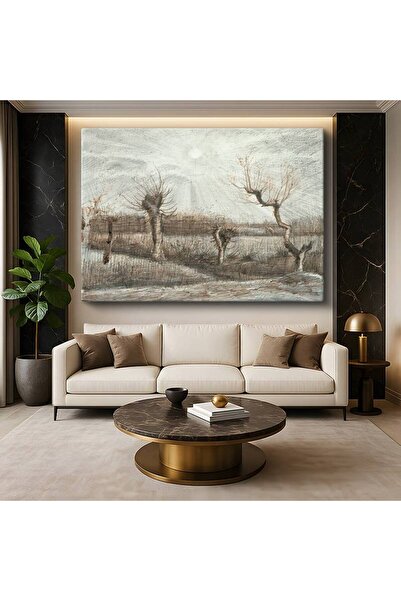 GülsenArt Vincent van Gogh Kış Kar Manzarası Kanvas Tablo Duvar Tablosu Dekor...