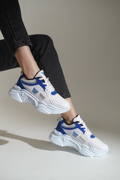 guijarro Tenis cu platformă albă pentru femei |   Talpă ortopedică |   Talpă înaltă |   Sport casual confortabil cu șireturi