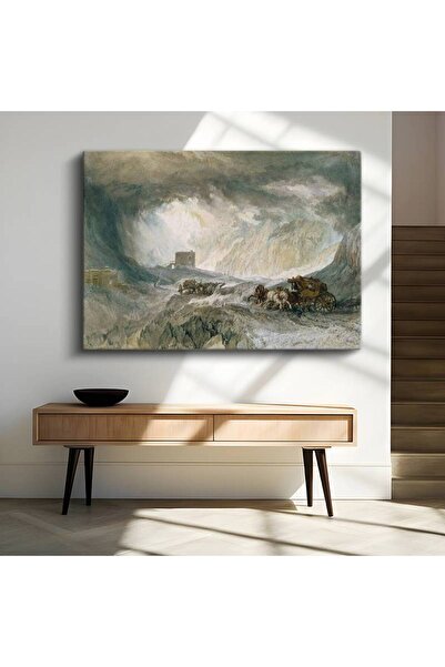 TosbArt J.M.W. Turner Kar Fırtınası Posta Arabası Kanvas Tablo Sanat Tablosu ...