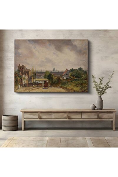 TosbArt John Constable Londra Şehir Manzarası Kanvas Tablo Sanat Tablosu Ress...