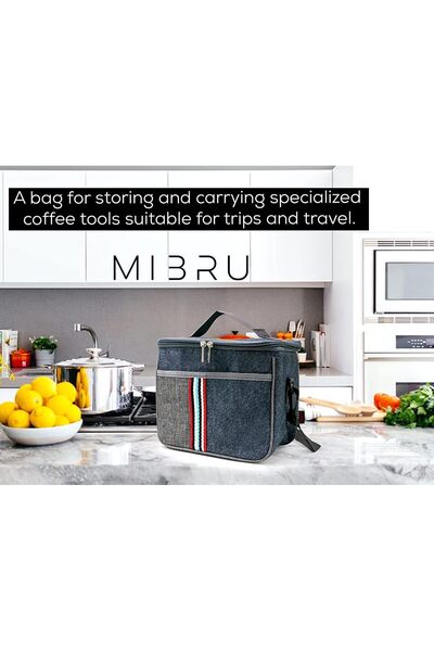 MIBRU Chemex-style 8-in-1 Coffee Brewing Set with 400ml Bag - White Stainless Steel