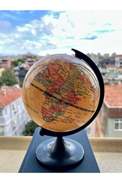 üçgendükkan Küre Işıklı Siyasi Dünya Haritası 14CM