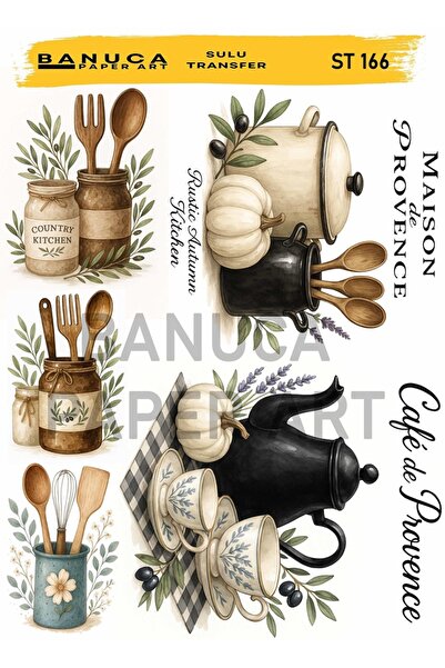 MyHobby Sulu Transfer Kağıdı Banuca ST-166 25×35 cm