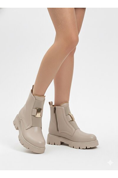 GÜLERSHOES Garantili Su Geçirmez Kaymaz Taban İçi Kürklü Kalın Topuklu Kadın Bot 36-37-38-39-40 Numara