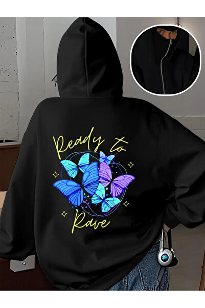 LAND MODA Φούτερ Ninja Unisex με μάσκα χιονιού Ζακέτα με 2 νήματα χοντρό φλις