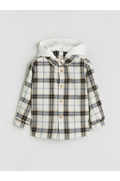 LC Waikiki Момчешка риза с качулка и тартан