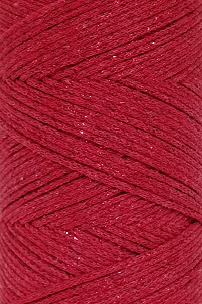 Bevella Macrame Cord Ultra Shiny 2 mm Burgundy Silver Macrame Cord 200 Gr