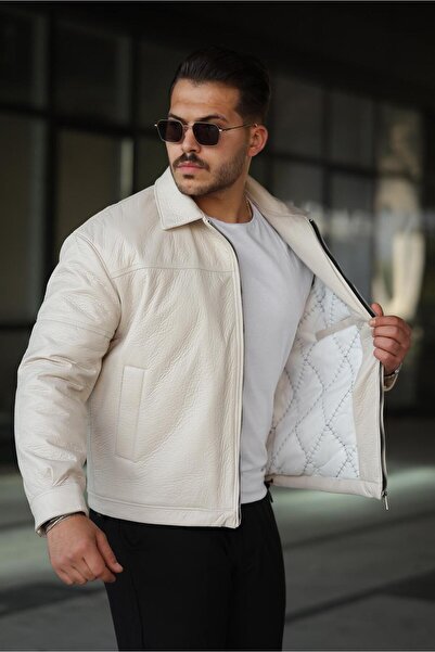 MODAEMAS MEN'S LEATHER COAT