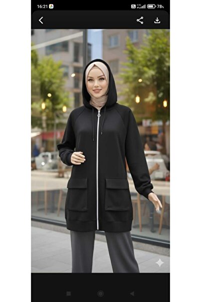 azram Zippered Tunic Cardigan