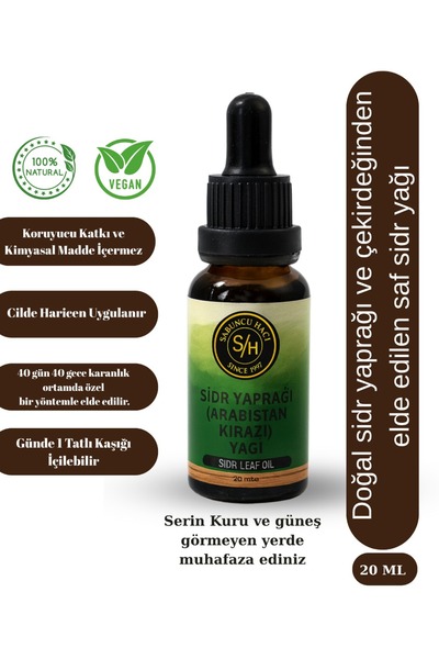 Sabuncu Hacı Es-sidre orijinal sidr sidir yaparağı yağı manevi terapi 20 ml oil