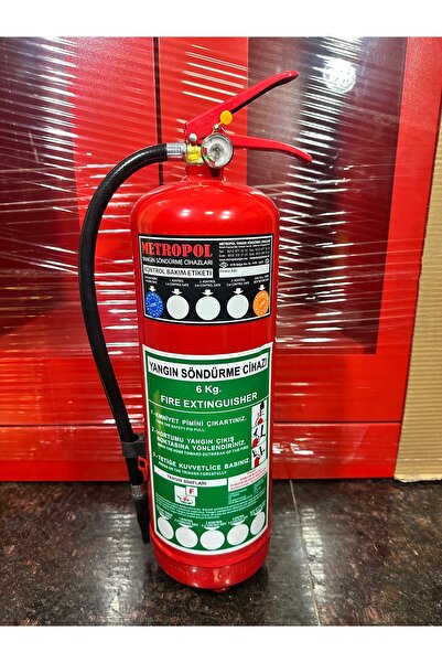 METROPOL 6 kg F Sınıfı yağ yanlış söndürme cihazı dört yıl garantili