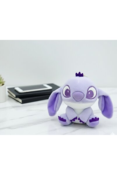 Meyra Accessories Stitch lilo 12cm mor Sevimli Hediyelik Çanta Süsü Peluş Anahtarlık oyuncak